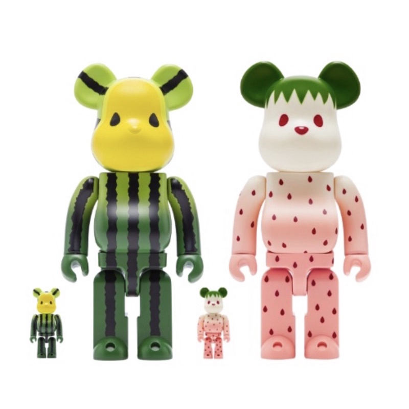 完售Be@rbrick clot 西瓜草莓 bearbrick 500%一組兩隻價