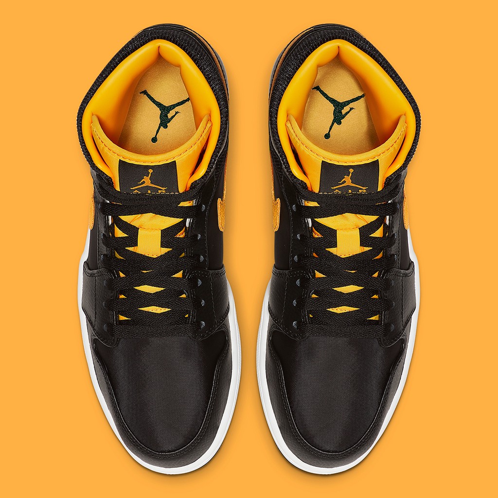 air jordan 1 mid university gold black