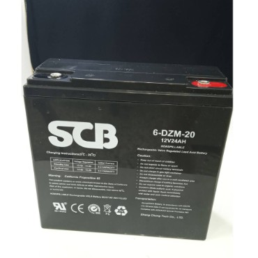 全新  SCB 24-12 12V 24Ah 6-DZM-20 鉛酸電池 電動車 代步車 電池