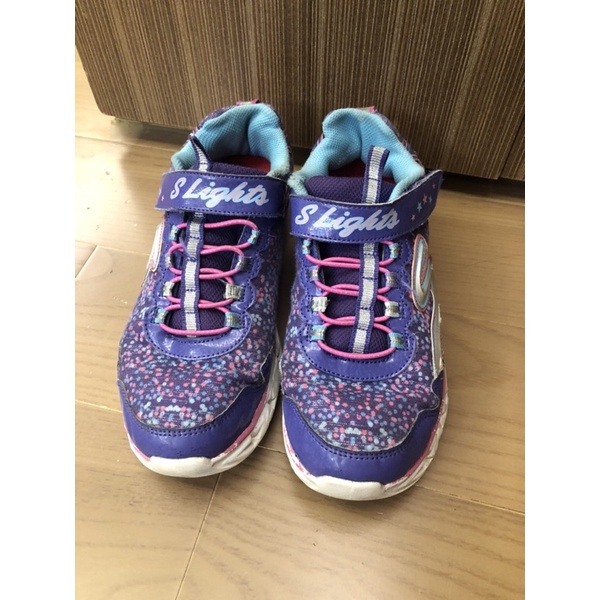 二手Skechers女童鞋（鞋底白邊燈會發亮）