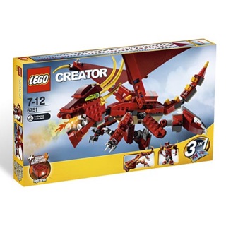【臺中翔智積木】LEGO 樂高 創意系列 三合一 CREATOR 6751 噴火龍 盒損