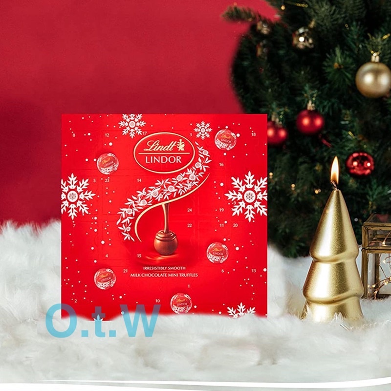 【O.t.W】Lindt瑞士蓮 Lindor耶誕節倒數曆聖誕節倒數曆巧克力109g(24入) $500↘$399