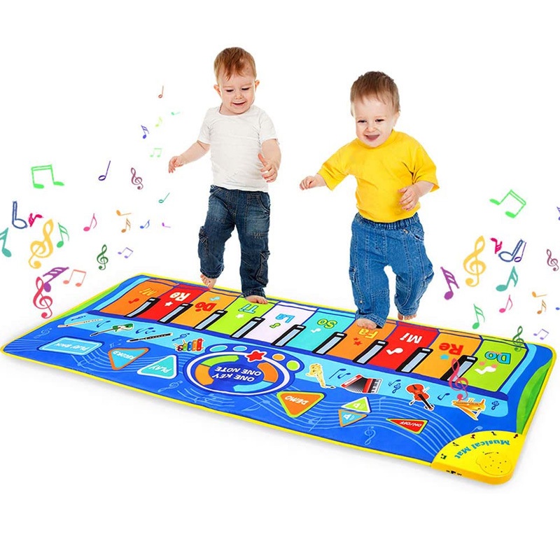 130x48公分 寶寶鋼琴音樂毯 超大琴鍵 8種樂器聲音 嬰兒音樂玩具 音樂墊遊戲墊 兒童玩具樂器 生日禮物