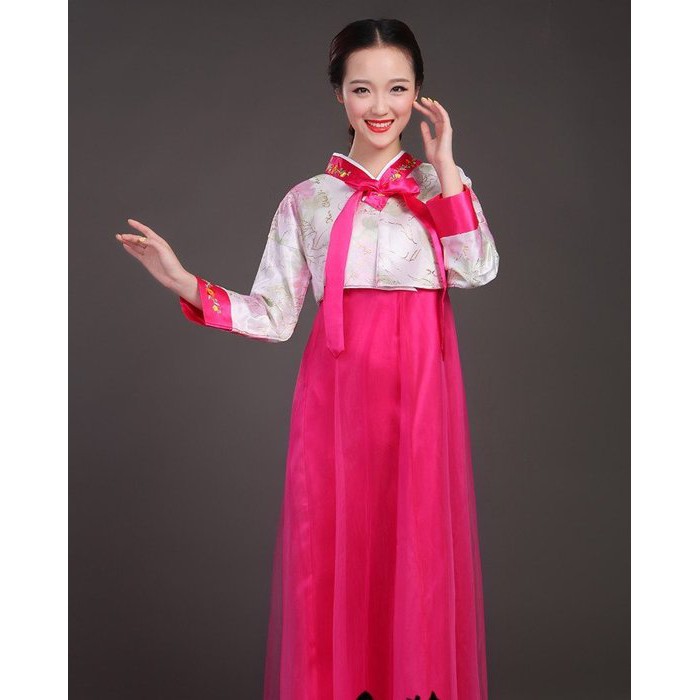 🌹手舞足蹈舞蹈用品🌹韓國表演服裝/傳統繡花韓服-淺粉色款/購買價$700元/出租價$300元