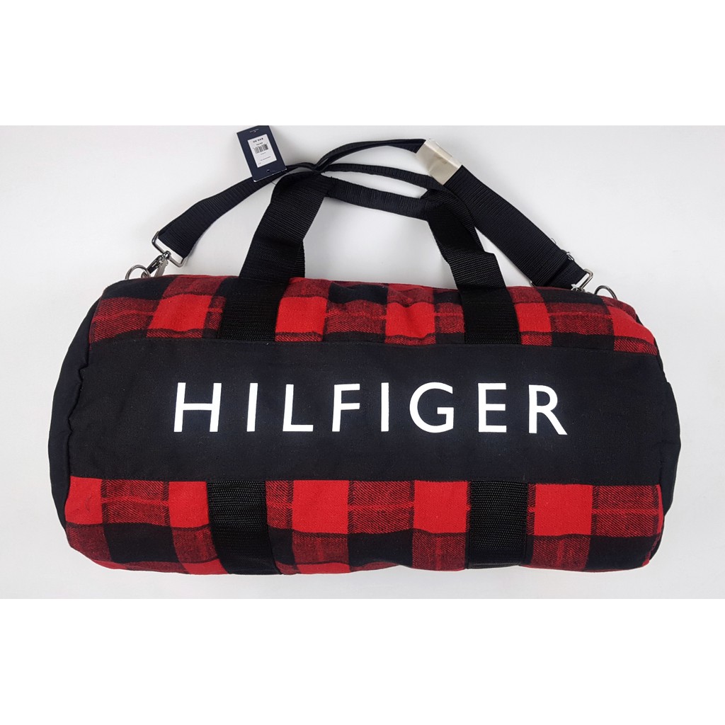 【i買買】Tommy Hilfiger 格紋棉材質 經典旅行包 旅行袋