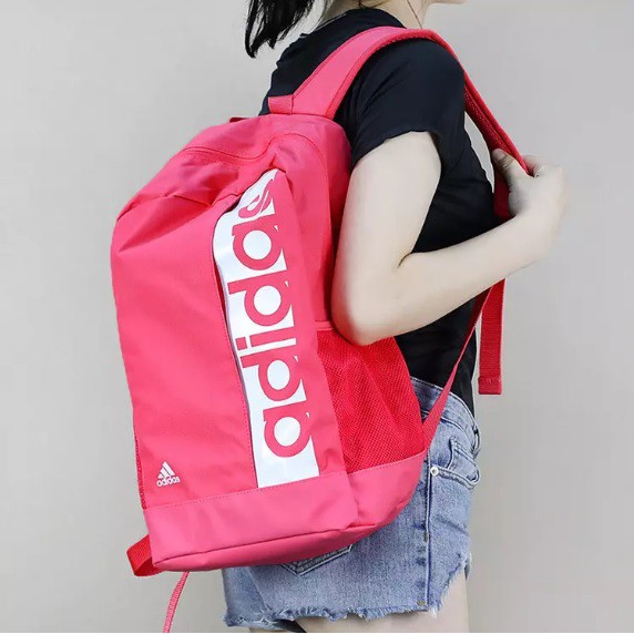 台灣公司貨ADIDAS DM7660 愛迪達背包兩側水壺袋粉色運動背包雙肩女款| 蝦皮購物