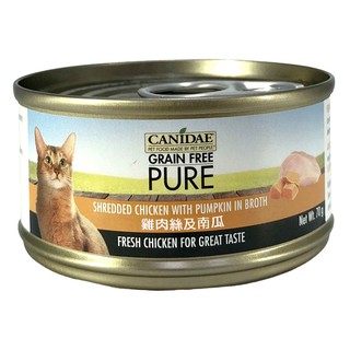 24入【寵麻吉】 貓罐 CANIDAE 無穀貓主食罐 嚴選鮮雞湯罐70G 整箱優惠