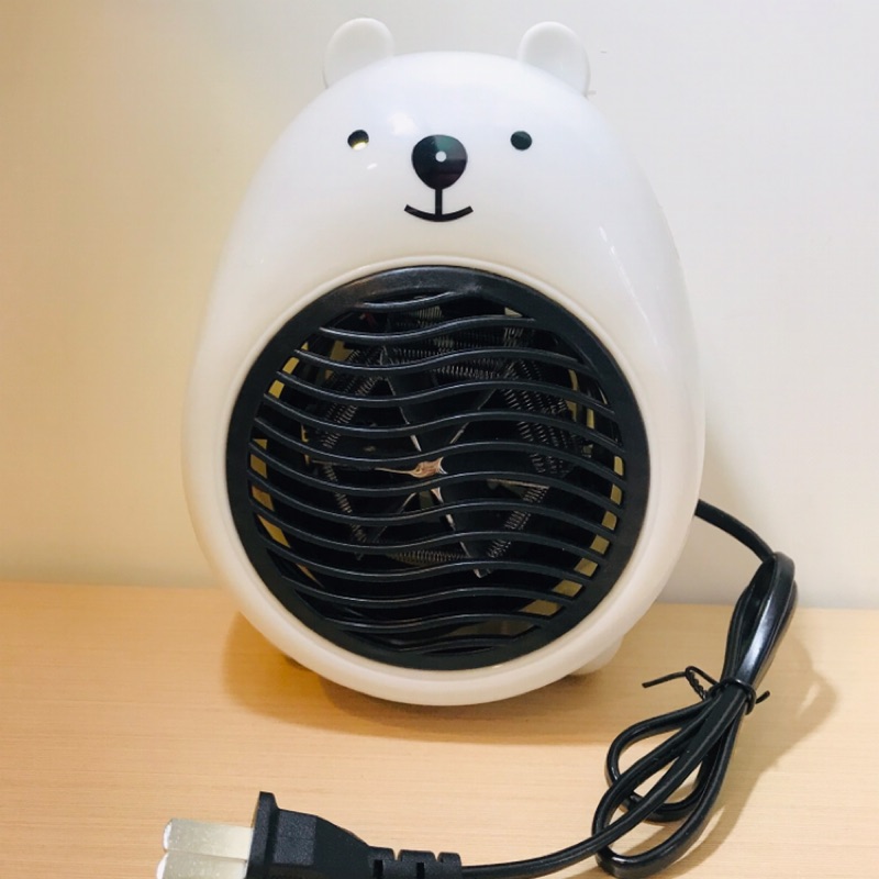 💋 （娃娃機）迷你取暖器 黑桃A 白色 白熊 暖風機 迷你電子 電器 電暖扇 電暖 暖氣 電暖器 生活用品 娃娃機