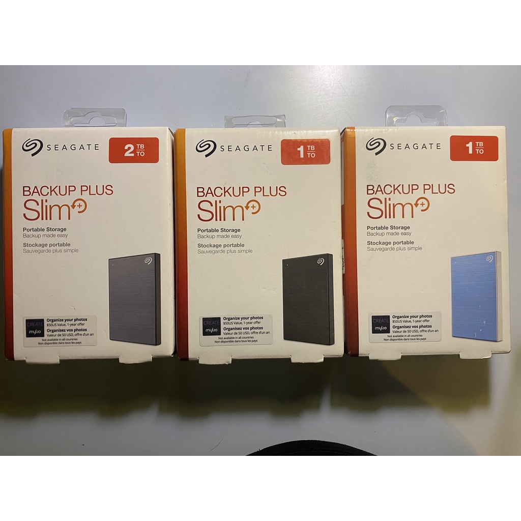 (雙11特價 全新品）Seagate Backup Plus SLIM 1TB/2TB USB 3.0 2.5吋行動硬碟