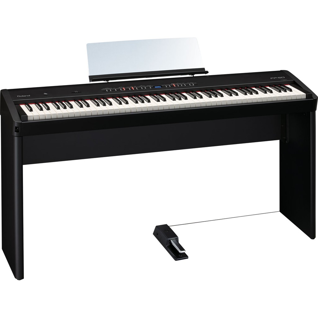 [純粹音樂社] Roland FP-50 88鍵 黑色 數位電鋼琴 (含琴架）
