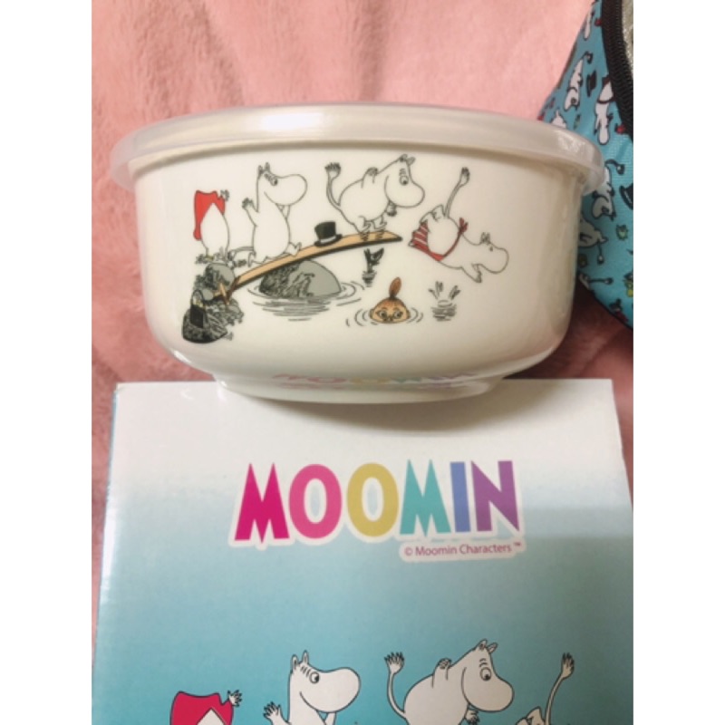 Moomin嚕嚕米組合 便當盒 保鮮碗 陶瓷碗 牛津布提袋 保溫袋