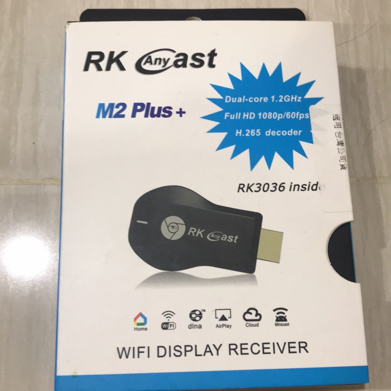 RK Anycast M2 plus+  手機轉電視