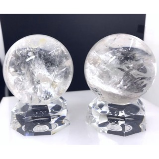 『晶鑽水晶』巴西純天然白水晶球 60mm 白亮度高~也有超明顯彩虹結晶的唷