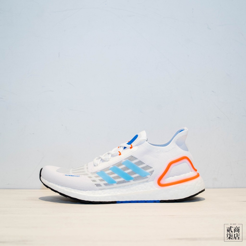 (貳柒商店) adidas Ultraboost SUMMER.RDY 男款 白色 白藍 慢跑鞋 編織 EG0751