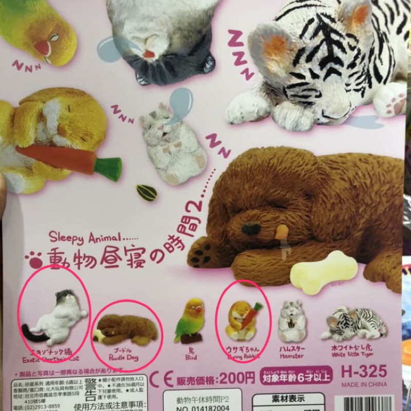 動物就寢時間睡眠動物扭蛋 蝦皮購物