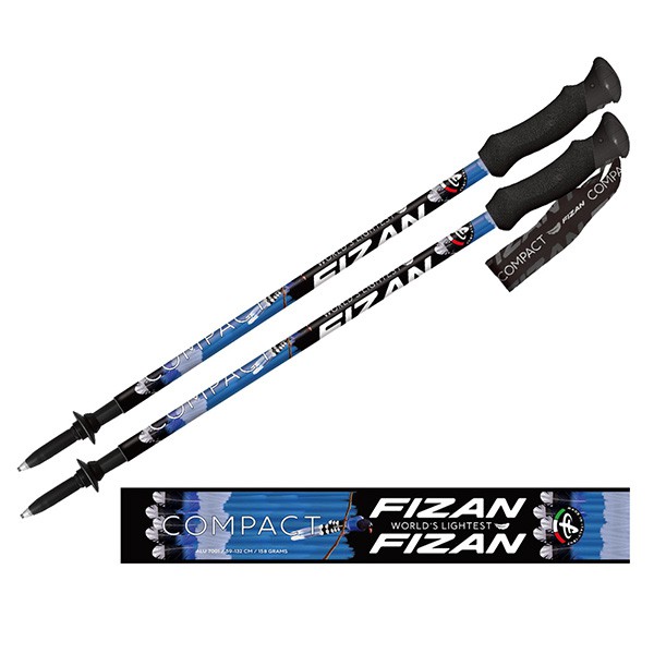 FIZAN FZS20.7102.FBM 台灣藍鵲 超輕三節式鋁合金 健行登山杖2入/組 單支158g《台南悠活運動家》