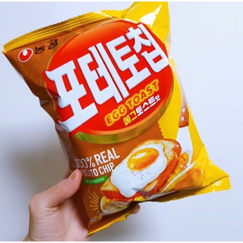 《現貨》韓國代購🇰🇷⭐️農心7月新品 吐司夾蛋洋芋片 農心洋芋片 吐司夾蛋餅乾口味⭐️