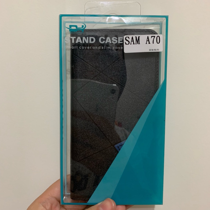 三星 Samsung A70 黑色 手機殼 皮套 保護殼 掀蓋式 全新