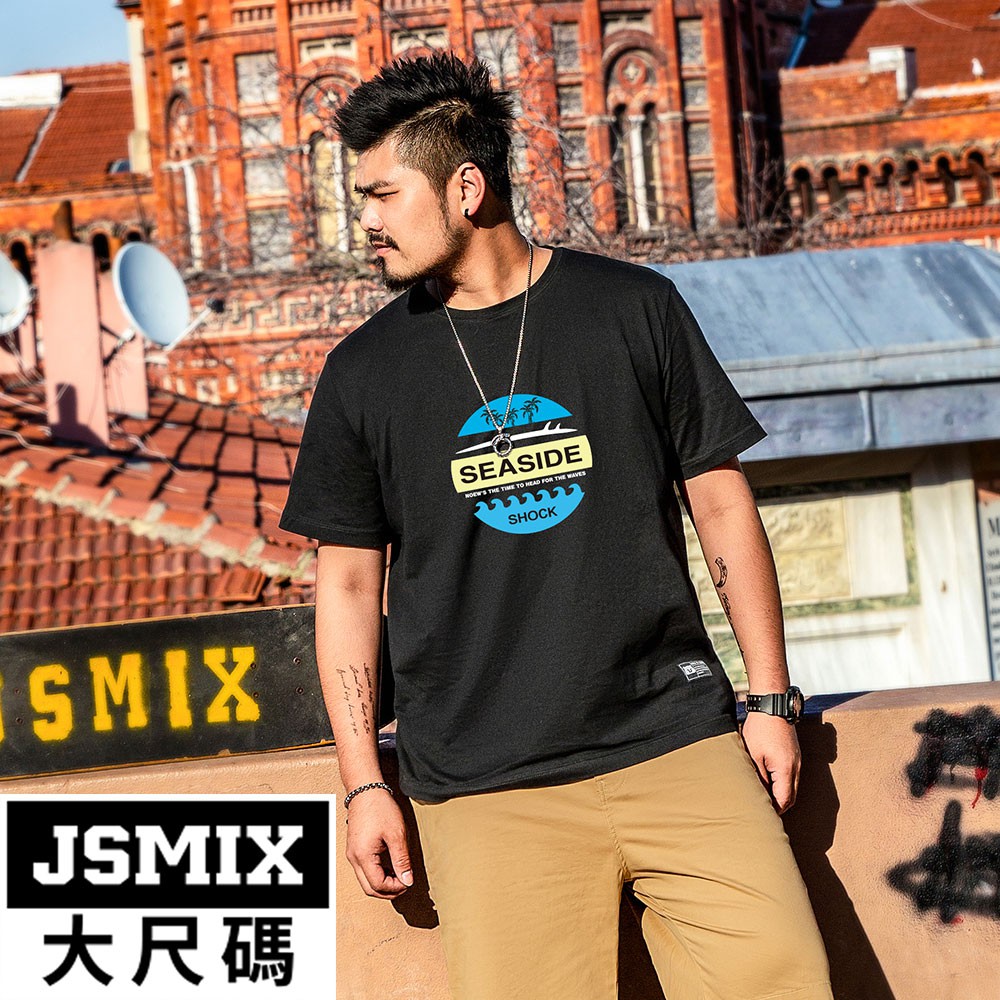 JSMIX大尺碼服飾-大尺碼仲夏印花棉T(共3色)【02JT4455】