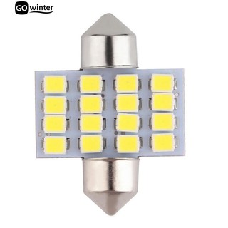 【限時下殺】汽車燈31MM 16SMD 3528 1210 汽車LED雙尖燈車頂燈