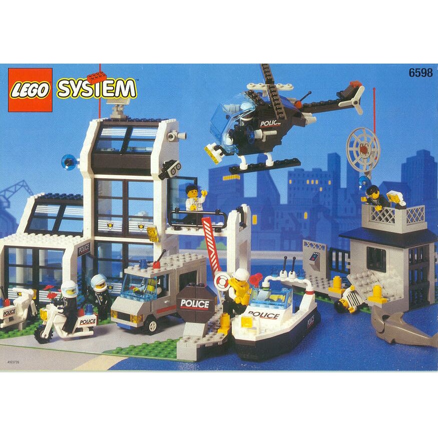 【樂高資本】 LEGO 6598 City Police  PD Station 城市警察總部 二手無盒有書 P-33