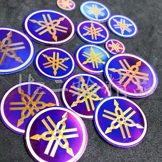 正鈦 鈦合金 音叉 山葉 鈦片 LOGO 標誌 YAMAHA 勁戰 大盾 小盾 儀表 尾燈下蓋 燒鈦 彩鈦 非鍍鈦 貼紙
