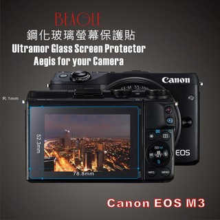 (BEAGLE)鋼化玻璃螢幕保護貼 Canon EOS M3 專用-可觸控-抗指紋油汙-耐刮硬度9H-防爆-台灣製