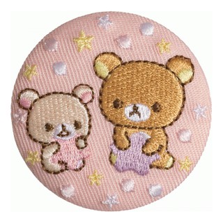 懶懶熊 刺繡 胸針 別針 圓形別針 拉拉熊 san-x 睡衣派對