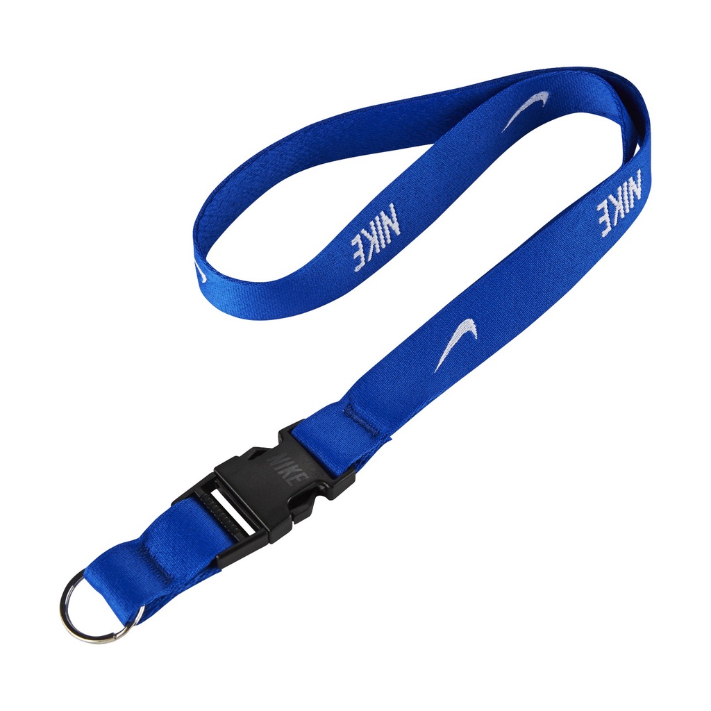 Nike 識別證吊帶 Lanyard 藍 白 掛繩 基本款 勾勾 電繡Logo  【ACS】 NIA1741-3NS