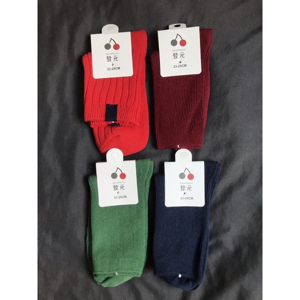 全新長襪 紅 綠 深藍 酒紅 長襪 韓國穿搭 買回去冬天穿超保暖