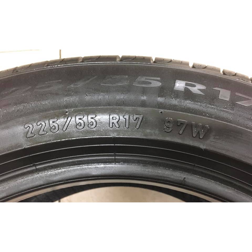 【優質輪胎】倍耐力P7防爆胎_225/55/17_兩條18年六成新(胎紋約4.2mm_225-55-17)三重區