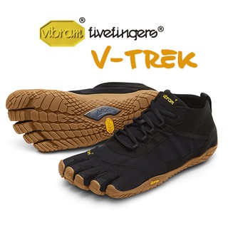 【VFF黃金大底五指鞋】女 / 戶外休閒越野-V-TREK-18W7401 - 黑柑