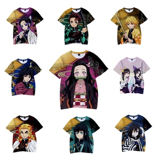 鬼滅衣服 鬼滅之刃商品 鬼滅之刃 灶門炭治郎禰豆子T卹cos play成人兒童大人親子裝夏季3D數碼印花短袖T恤