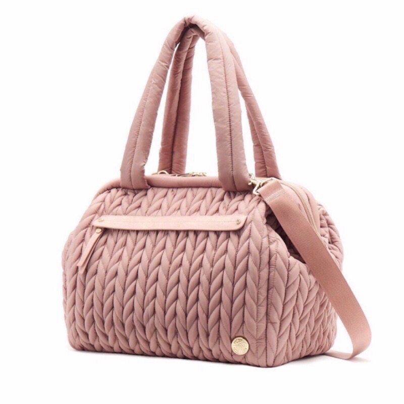HAPP 編織媽媽包旅行袋 Paige 標準款空氣包乾燥玫瑰霧粉色