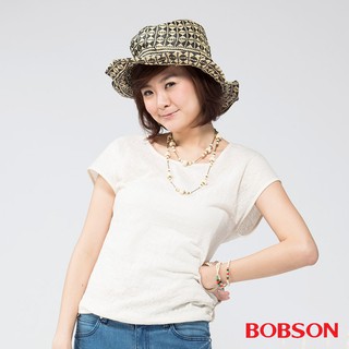 BOBSON 女款緹花短袖上衣(24089-81)