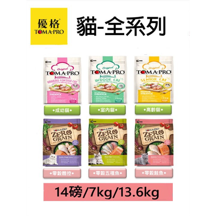 【全網最低價 火速出貨】(中大包裝) TOMA - PRO 優格 貓飼料全品項