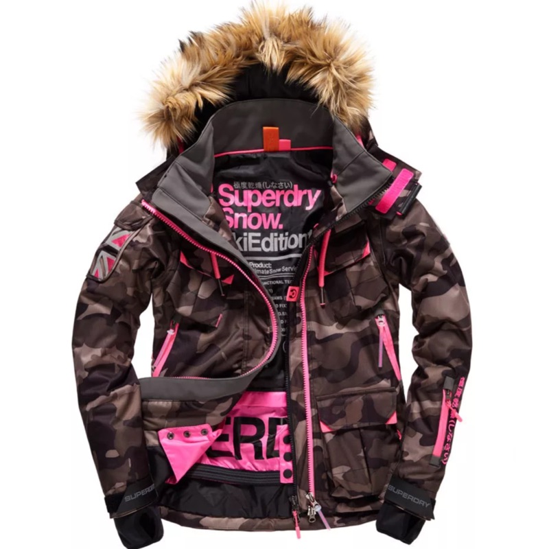 Superdry Ultimate Snow Service Ski Jacket Camo 代購| 蝦皮購物