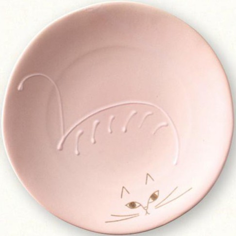 Sango Shima Neko Plate/ L/ Pink eslite誠品