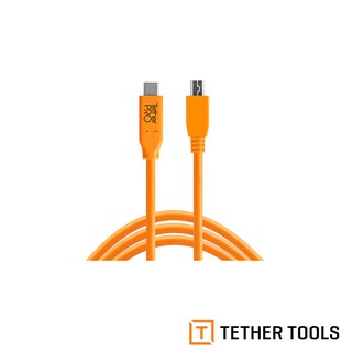 Tether Tools CUC2515-ORG USB-C轉USB 2.0 Micro-B 5-Pin傳輸線 廠商直送