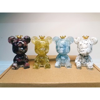 ✨Crystal Blingbling✨［天然水晶飾品］月光石、黃水晶、紫水晶、海藍寶水晶能量擺件（熊、兔子、麋鹿）