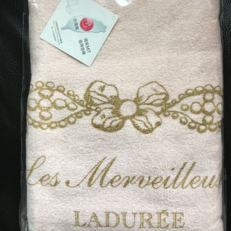SOGO 來店禮 Les Merveilleuses LADUREE 精品【經典柔情浴巾:台灣製 (附束口袋)】 全新