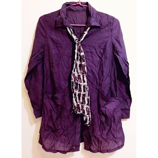 momo購物網 YaaSa歐風品味輕柔絲光襯衫 紫