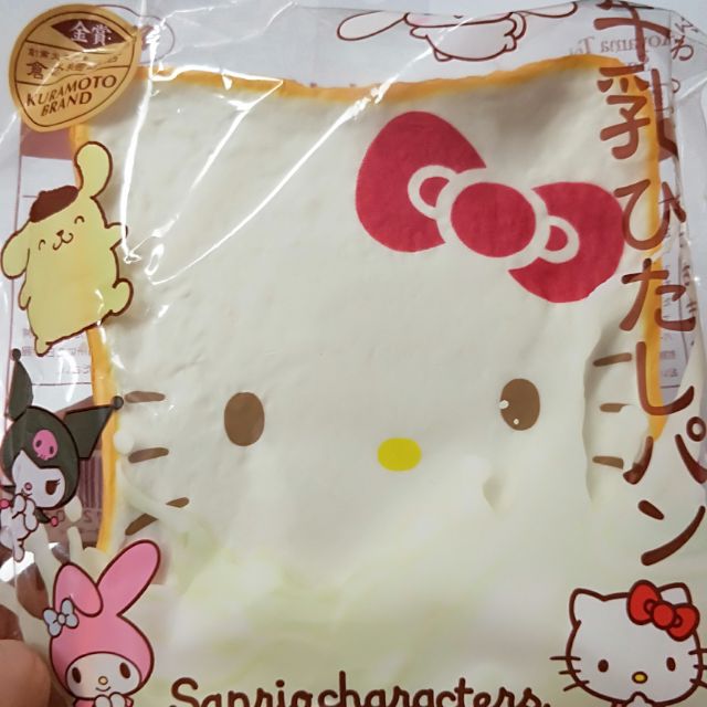 海外絕版軟軟squishy 日本進口 三麗鷗 Hello Kitty 牛乳土司