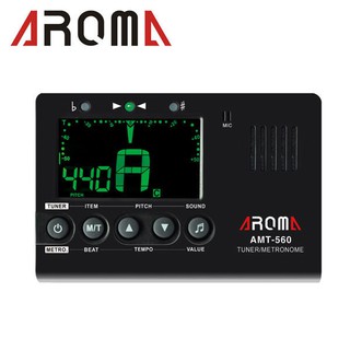一年保固 AROMA AMT-560 調音器 節拍器 定音器 名片型 含拾音夾 長笛 國樂 二胡 古箏 大螢幕