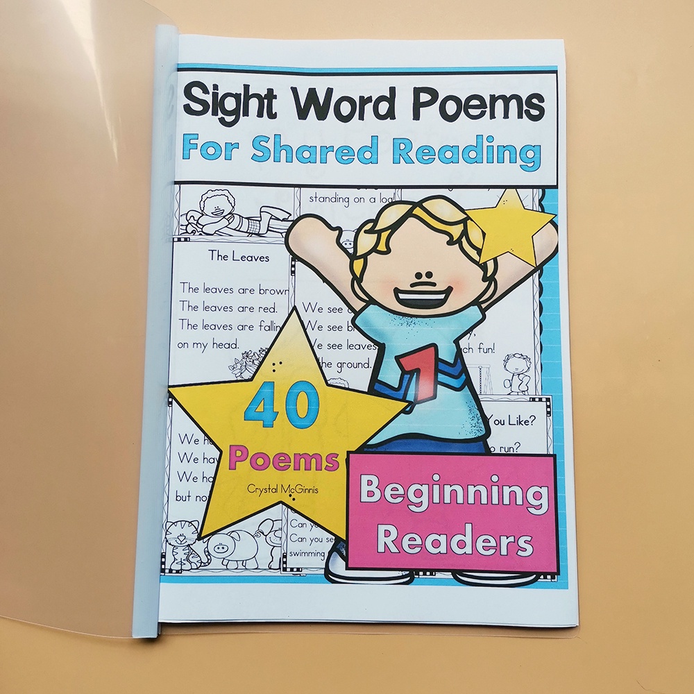 國小英語sightwords高頻詞初級入門閱讀理解英文小詩練習美國作業紙 蝦皮購物