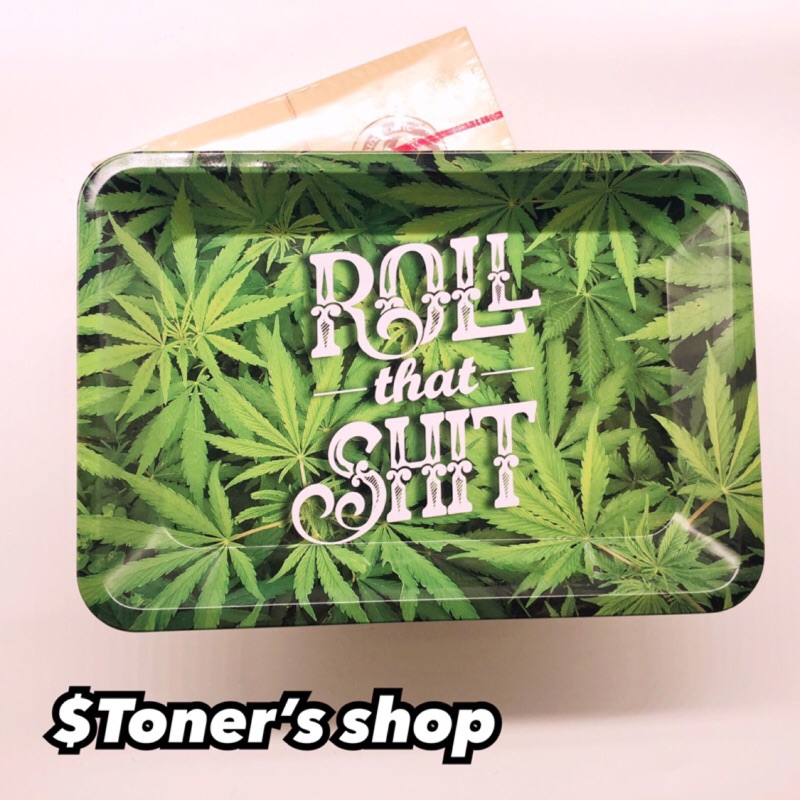 Toned Shop 馬口鐵盤大麻葉roll That Shit 捲菸托盤小鐵盤煙具weed 麻葉 蝦皮購物