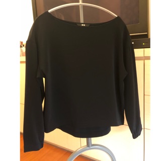 Uniqlo 垂墜風深藍色上衣 S號