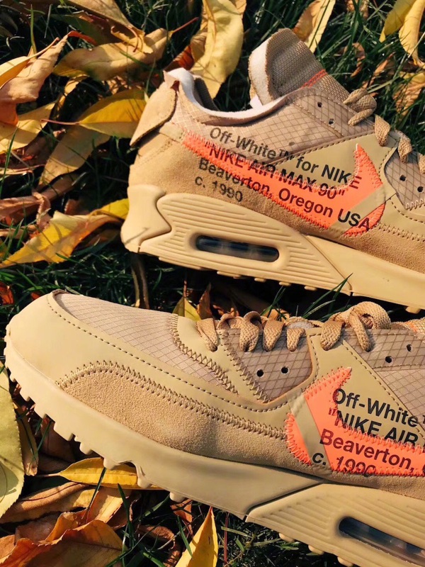 off white x nike air max 90 black & desert ore