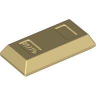 LEGO 6271228 99563 米色 砂色 1x2 金塊 金條 黃金 金磚 外牆 Gold Ingot