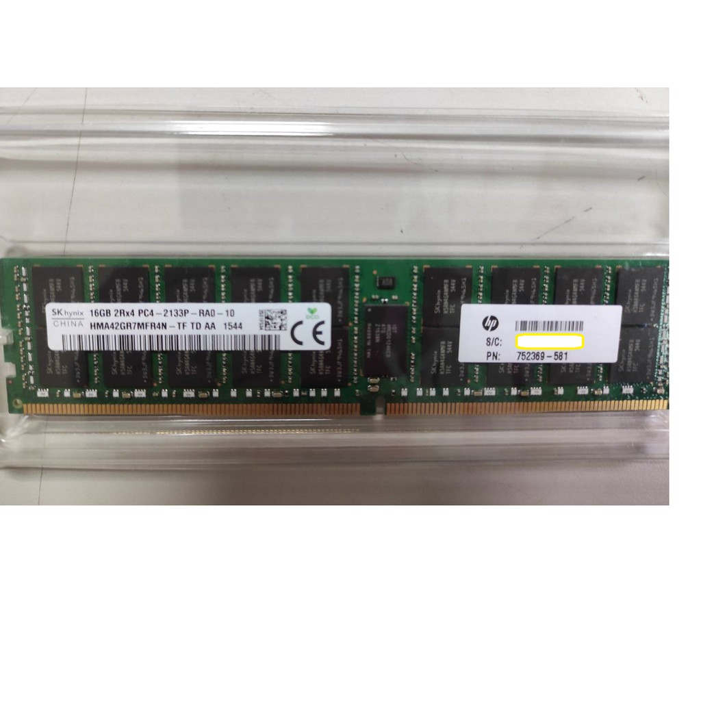 [全新 現貨]HP 16GB 2RX4 PC4-2133P-RAO-10(752369-581)